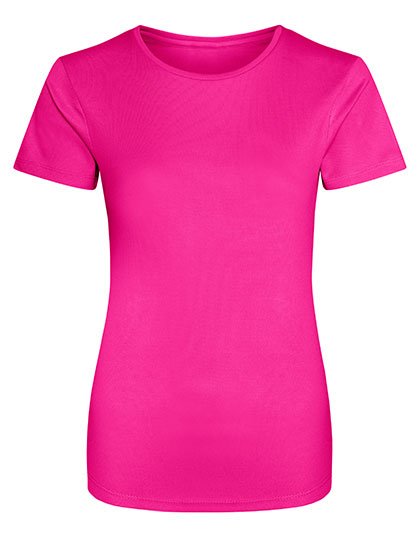 Just Cool Slim-Fit Sport T-Shirt Neon für Damen, Digital Lavender S, JC005 – Hyper Pink