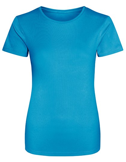 Just Cool Slim-Fit Sport T-Shirt Neon für Damen, Digital Lavender S, JC005 – Sapphire Blue