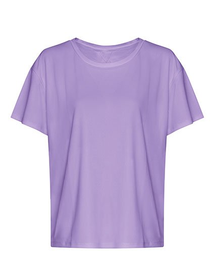 Just Cool T-Shirt mit offenem Rücken für Damen – Digital Lavender