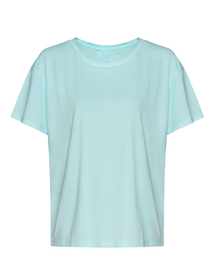 Just Cool T-Shirt mit offenem Rücken für Damen – Mint