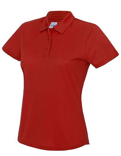 Just Cool Cooles Poloshirt mit Neoteric-Gewebe – Fire Red