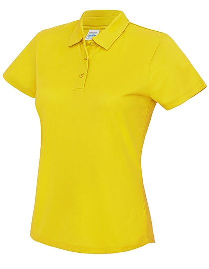 Just Cool Polo Cool con Tessuto Neoteric, Arctic White M, JC045 – Sun Yellow