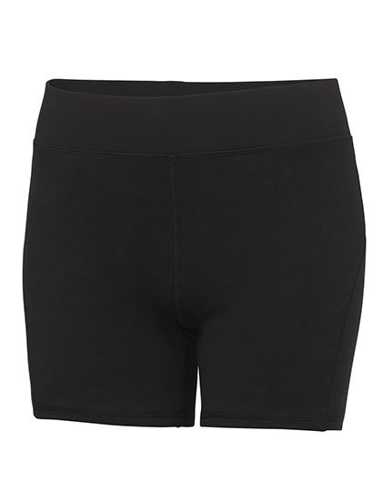Just Cool Körpernahe Trainingsshorts mit Schlüsseltasche – Jet Black