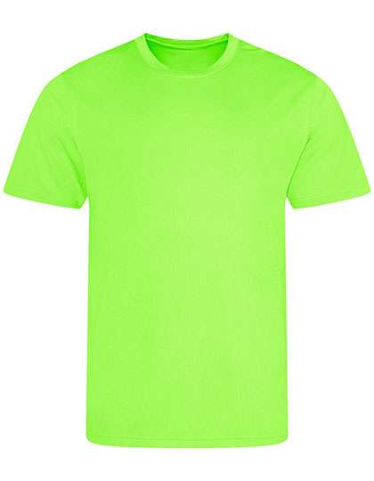 Just Cool T-shirt Recycled Cool en Polyester, Arctic White S, JC201 – Electric Green