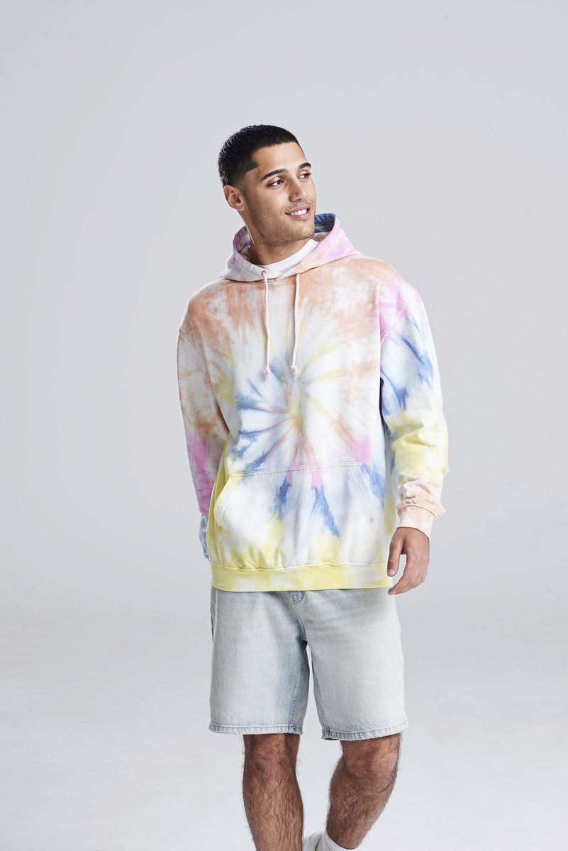 Just Hoods Tie-Dye Hoodie mit doppellagiger Kapuze