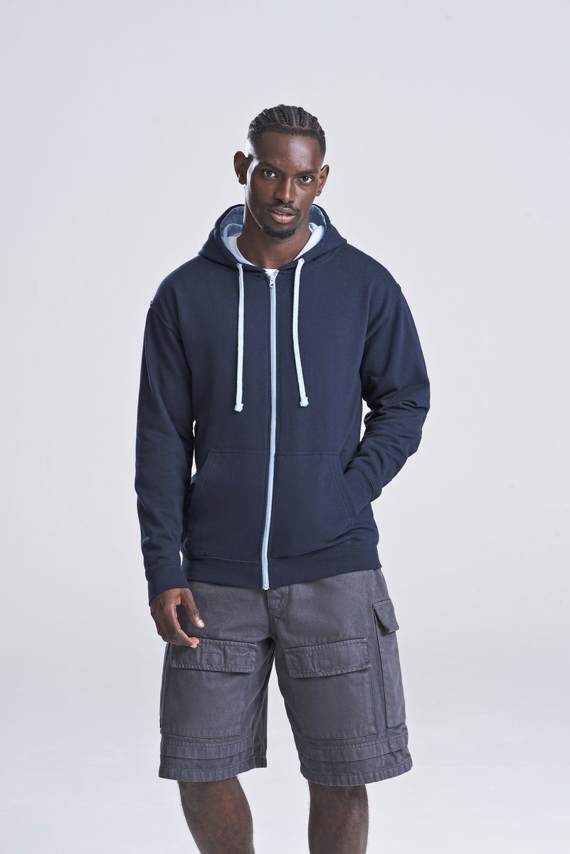 Just Hoods Varsity Zoodie mit YKK-Reißverschluss