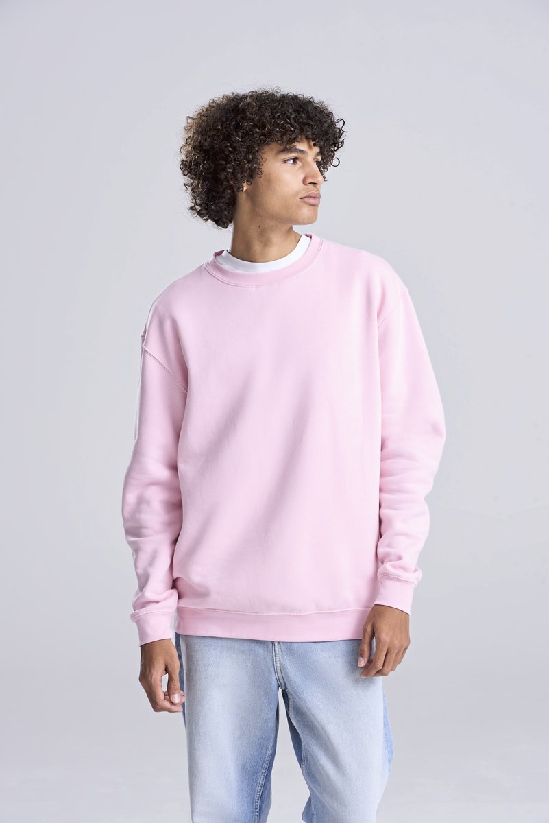 Just Hoods Bio-Baumwoll-Sweatshirt mit Rundhalsausschnitt