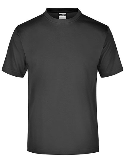 James&Nicholson Rundhals T-Shirt aus Baumwolle, White S, JN001 – Graphite (Solid)