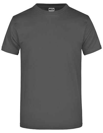 James&Nicholson Round-T Heavy Ash (Heather) L (JN002), JN002 – Graphite (Solid)
