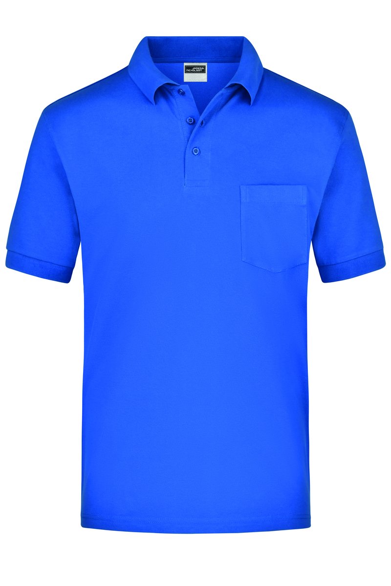 James&Nicholson Polo-Shirt mit Brusttasche Piqué