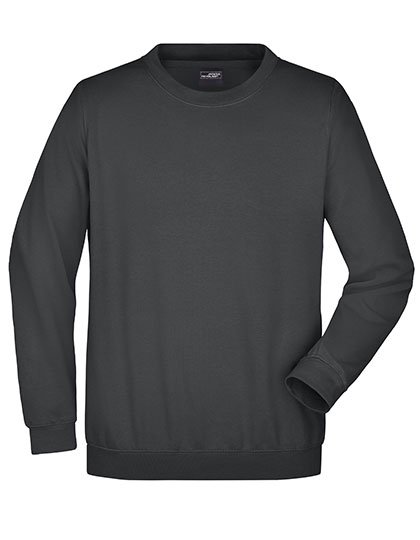 James&Nicholson Rundhals-Sweatshirt aus ringgesponnener Baumwolle, Light Blue L, JN040 – Graphite (Solid)