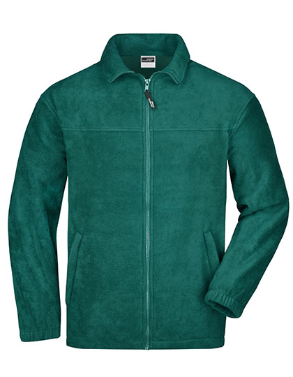 James&Nicholson Fleecejacke mit Kadettkragen und Reißverschluss – Dark Green