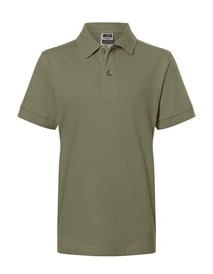 James&Nicholson Polo Junior Classic en 100 % Coton, Graphite (Solid) S (110/116), JN070K – Olive