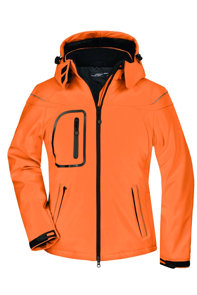 James&Nicholson Softshelljacke mit abzippbarer Kapuze für Damen