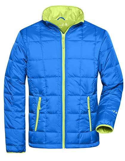 James&Nicholson Men´s Padded Light Weight Jacket Red/Black S (JN1035)