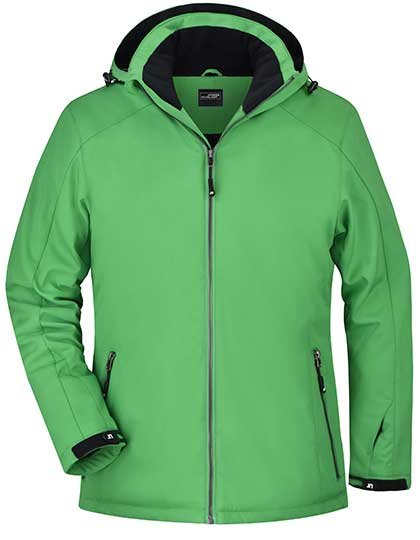 James&Nicholson Giacca Softshell da Sport Invernale con Cappuccio da Donna – Green