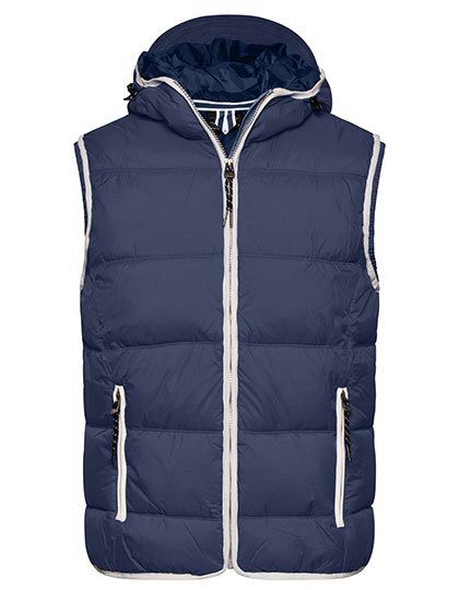 James&Nicholson Gilet matelassé maritime avec revêtement TPU – Navy/White