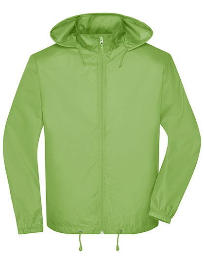 James&Nicholson Veste Promo avec capuche pour homme, Black S, JN1132 – Spring Green
