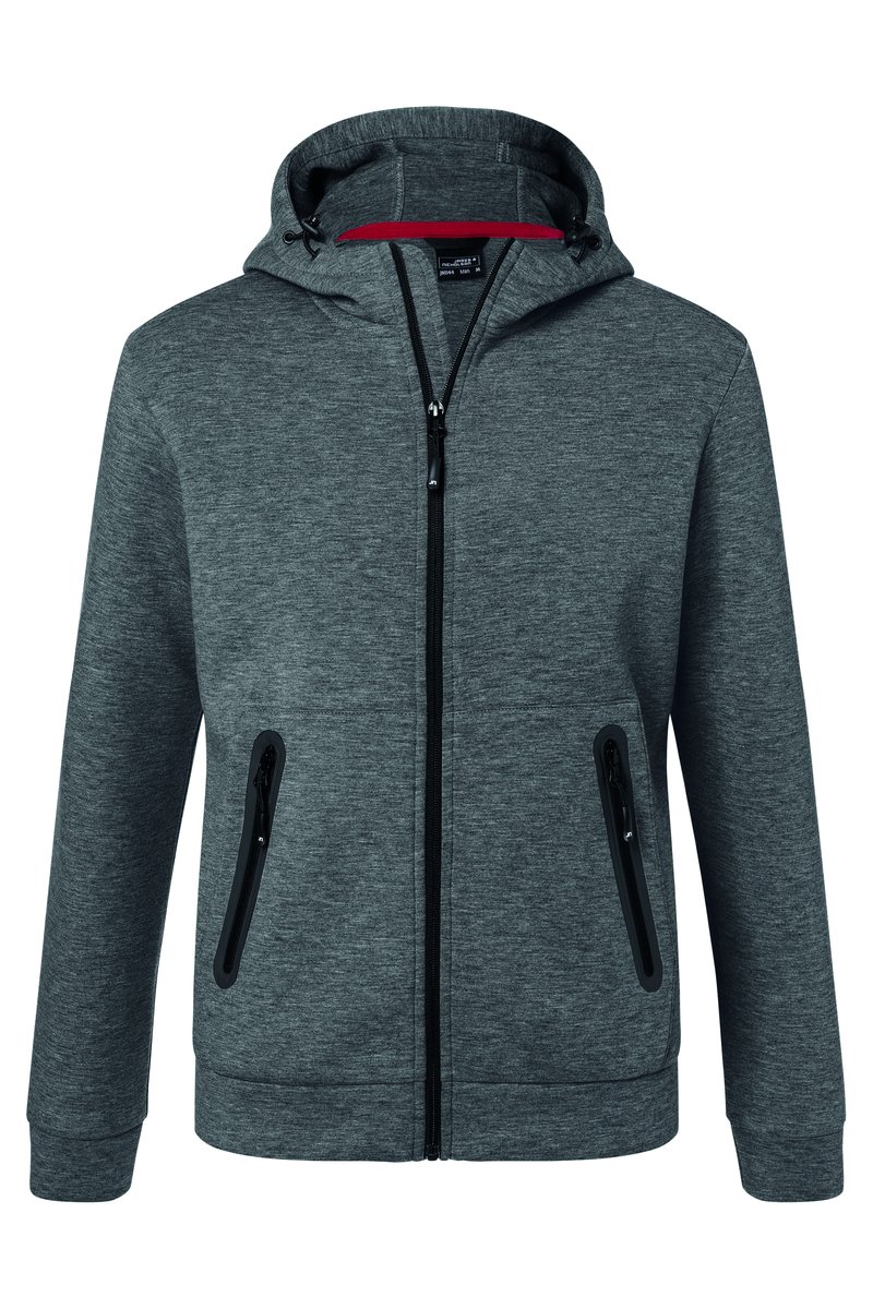 James&Nicholson Hooded Jacket mit Kängurutasche und Elastan
