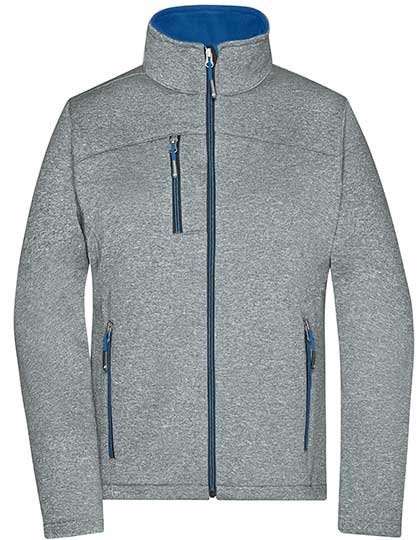 James&Nicholson Softshell Jacket with Fleece Inner for Women – Dark Melange/Royal