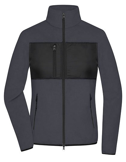 James&Nicholson Giacca in Pile con Taschino da Donna – Carbon/Black