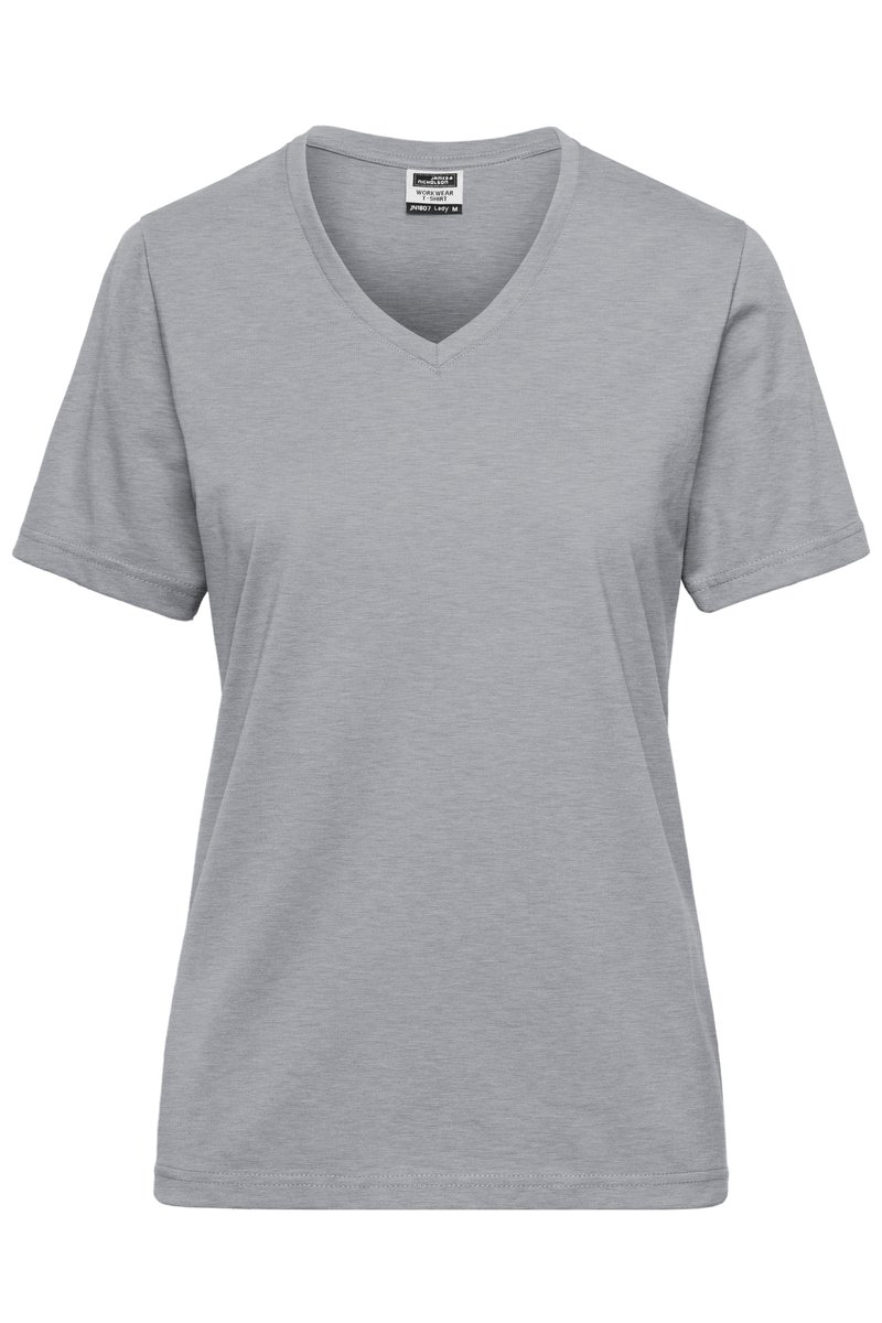 James&Nicholson Bio Workwear T-Shirt mit V-Ausschnitt