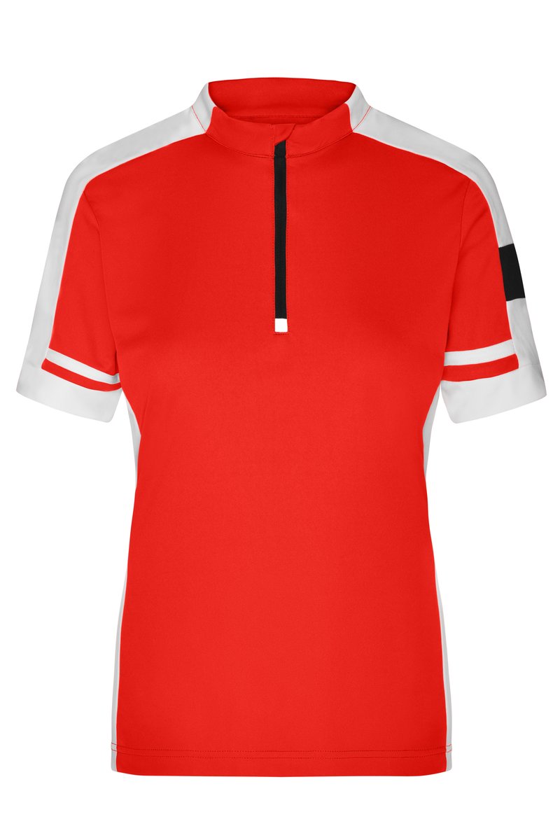 James&Nicholson Bike-T Half Zip mit Tasche für Damen