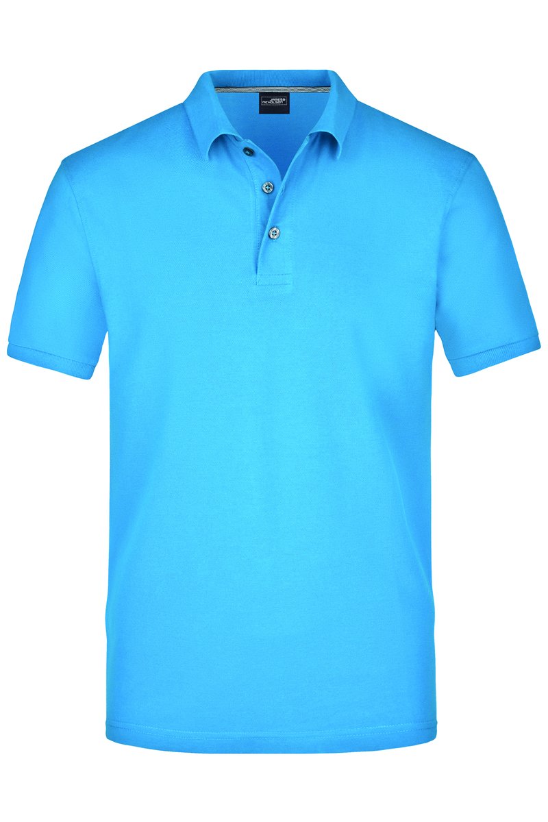 James&Nicholson Pima Polo mit gestricktem Kragen für Herren