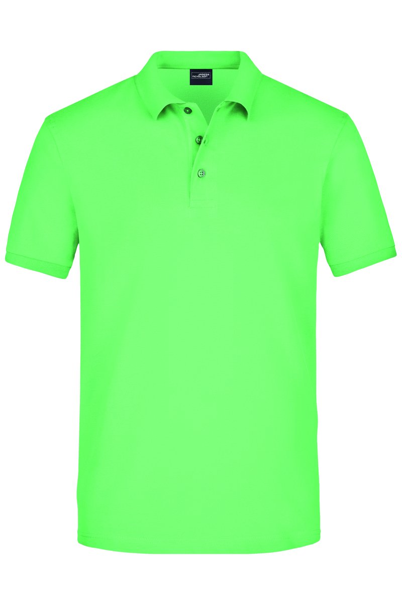 James&Nicholson Elastisches Piqué Herren Polo mit Knöpfen