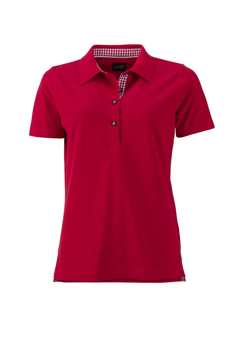 James&Nicholson Traditional Polo mit Trachtenknöpfen für Damen