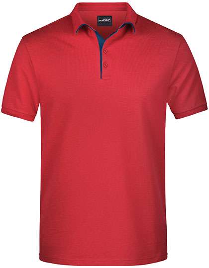 James&Nicholson Polo mit Kontraststreifen für Herren