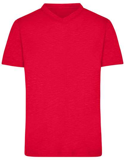 James&Nicholson Slub T-Shirt mit V-Ausschnitt für Herren