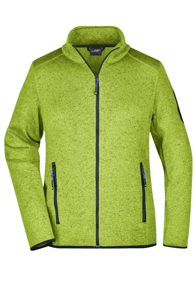 James&Nicholson Strickfleece-Jacke mit Stehkragen für Damen