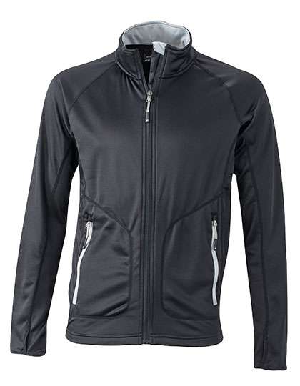 James&Nicholson Stretchfleece Jacke mit Daumenschlaufen für Herren