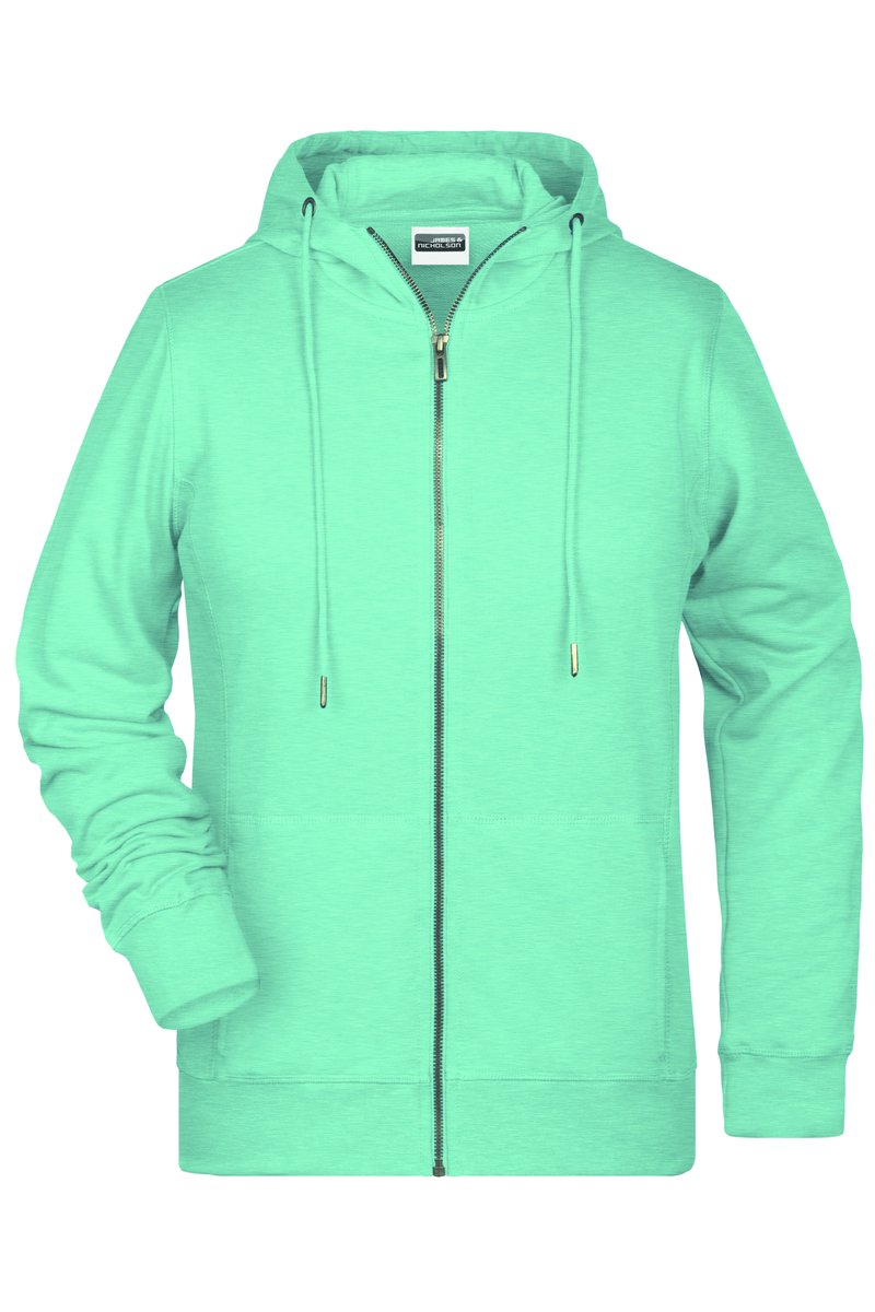 James&Nicholson Zip-Hoodie aus Bio-Baumwolle für Damen