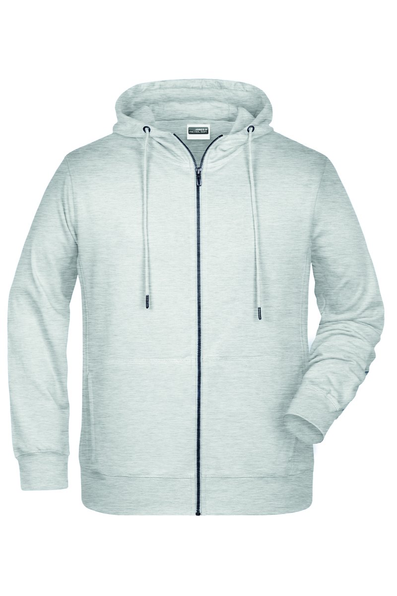 James&Nicholson Zip-Hoody mit Kängurutasche für Herren