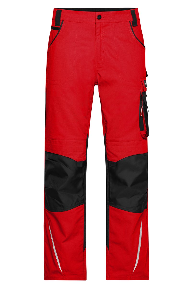 James&Nicholson Workwear Pants -STRONG- White/Carbon 60 (JN832)