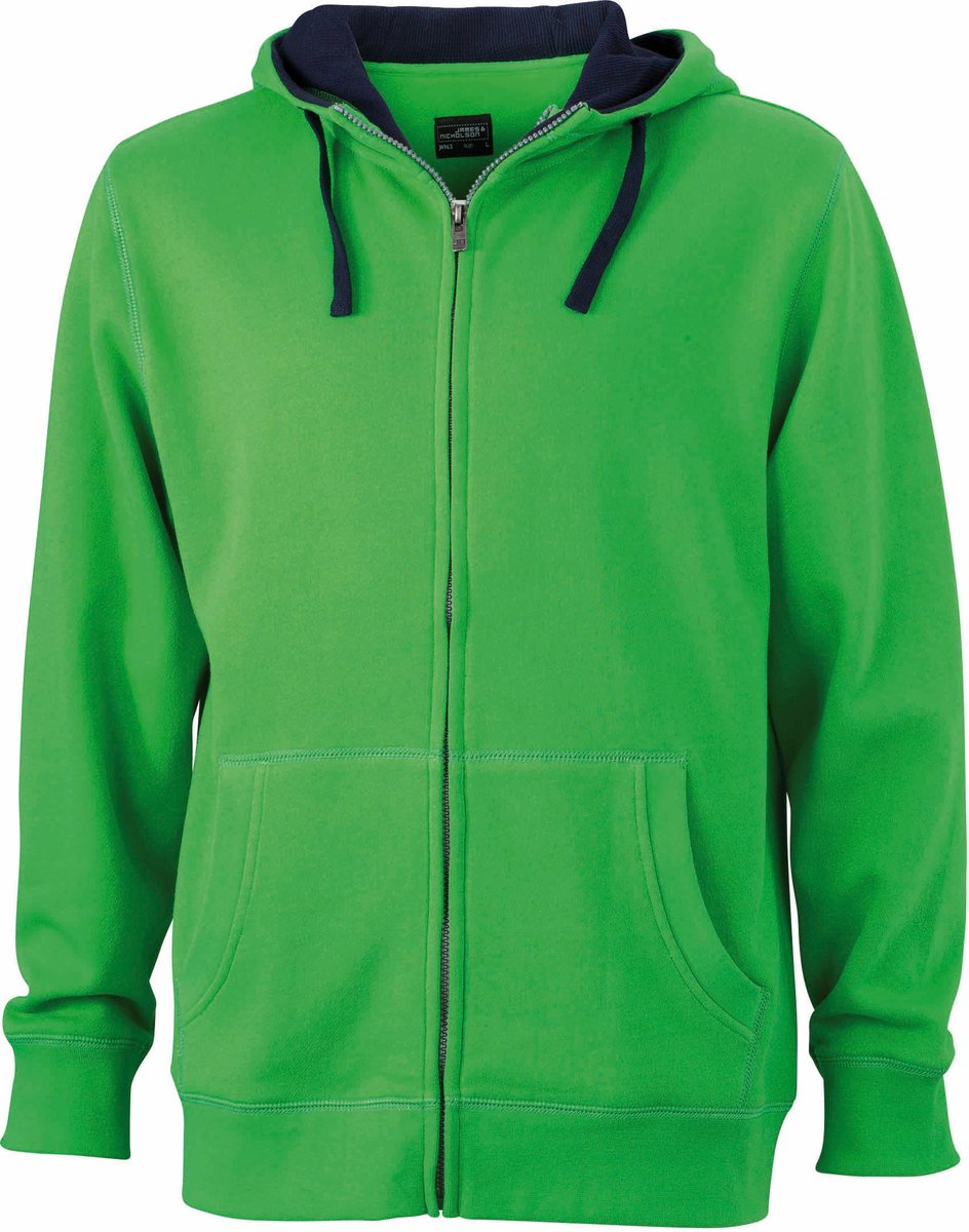 James&Nicholson Sweat-Zip-Hoody mit Kapuze für Herren