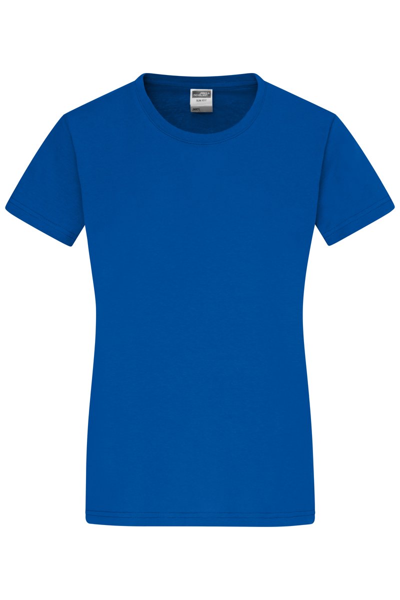 James&Nicholson Slim Fit Rundhals-T-Shirt Baumwolle für Damen