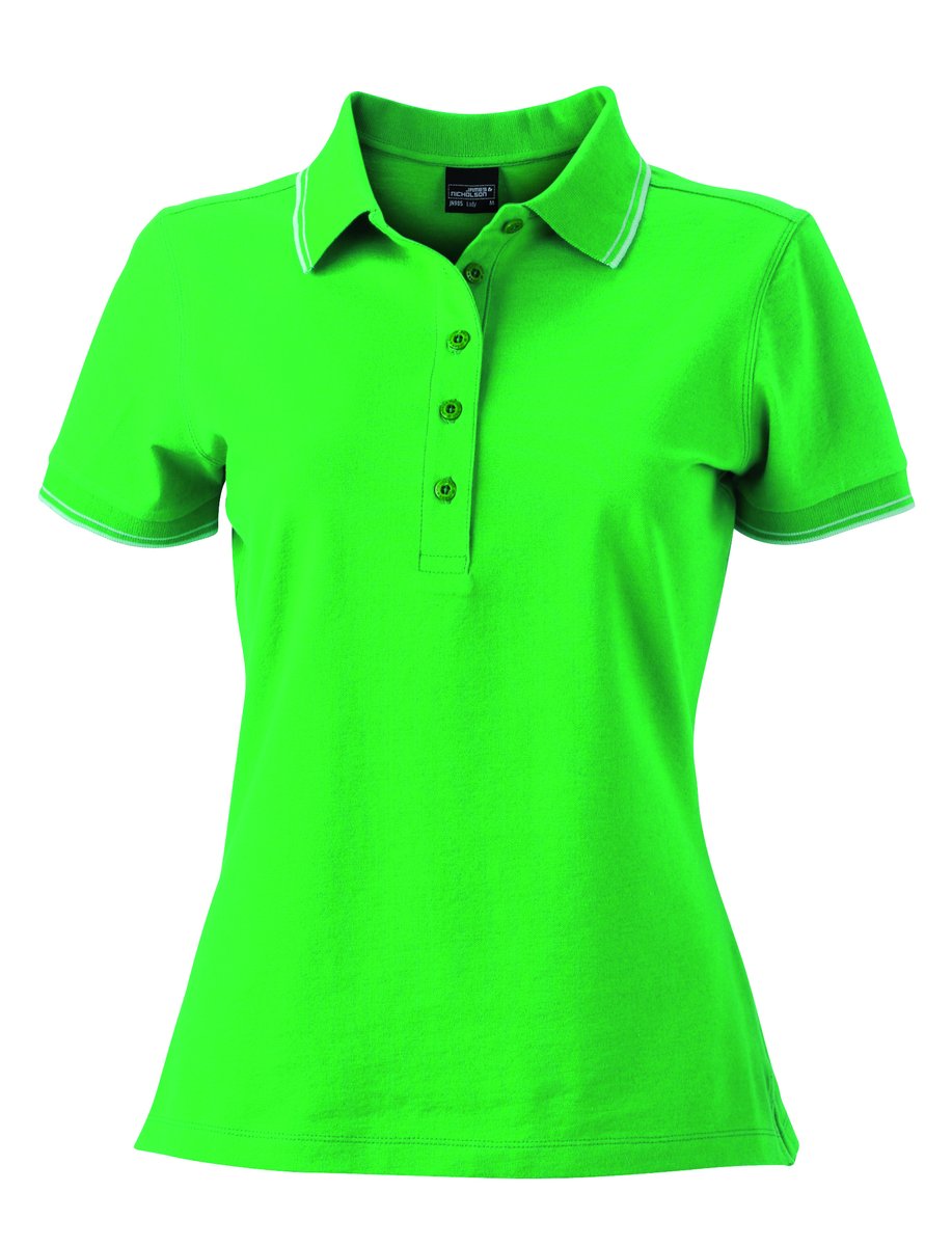 James&Nicholson Poloshirt mit Kontraststreifen für Damen