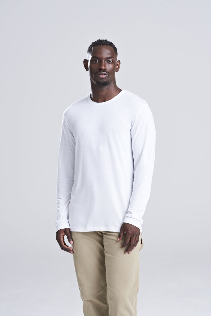 Langarm-T-Shirt aus Tri-Blend-Material