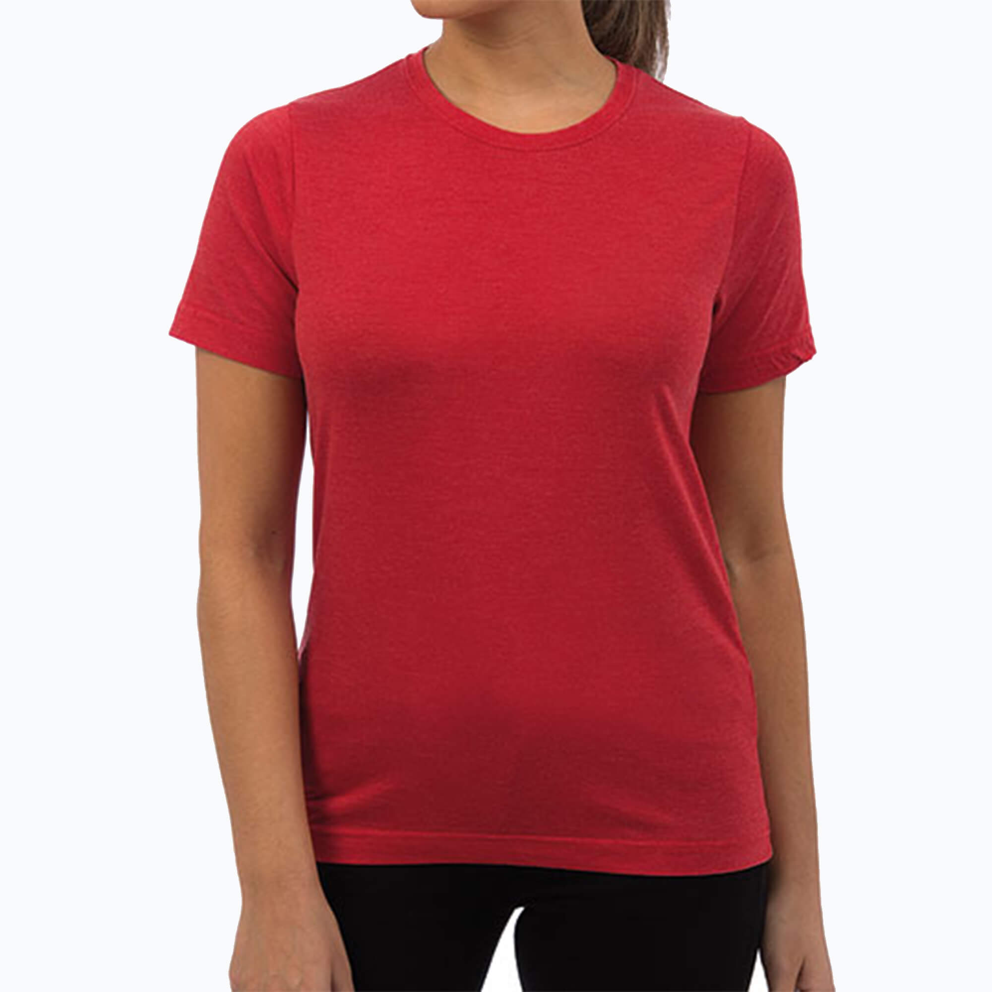 Washed T-Shirt aus Baumwolle/Polyester – Washed Fire Red