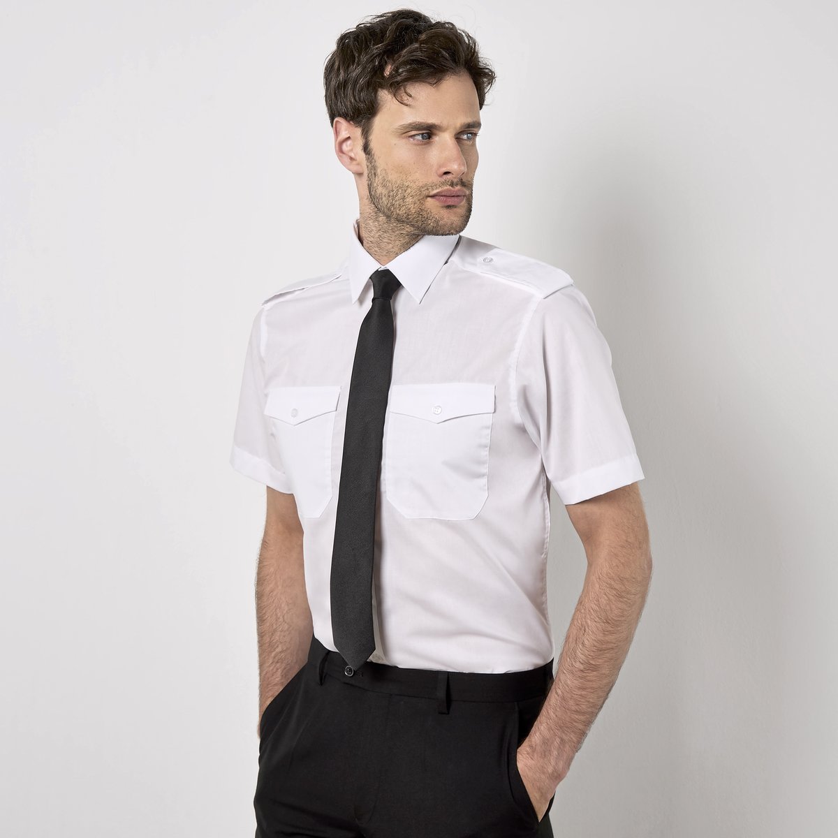 Kustom Kit Pilot Hemd Kurzarm Baumwollmix für Herren