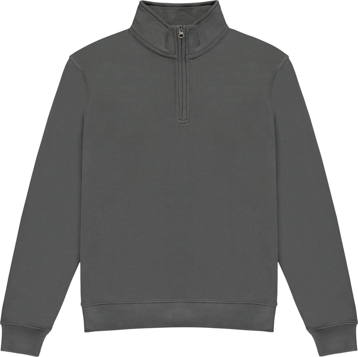 Kustom Kit Felpa da Uomo con Zip 1/4 e Colletto, Dark Grey M, K335 – immagine 3