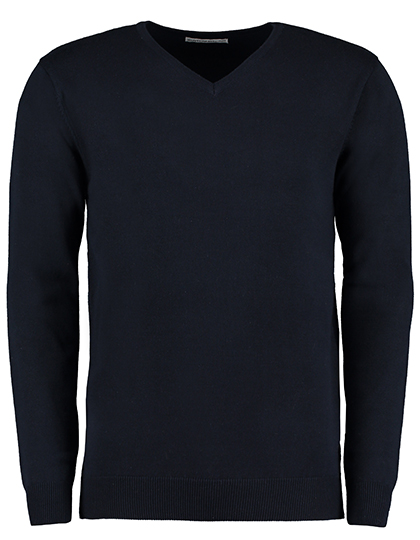 Regular Fit Arundel V-Neck Sweater – Navy