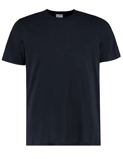 Kustom Kit T-Shirt in Cotone con Colletto a Costine, Black XS, K507 – Navy