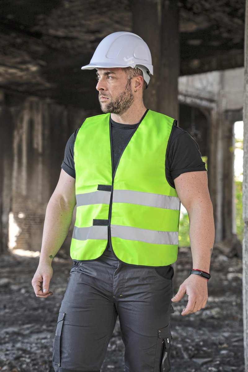 Korntex Hi-Vis Safety Vest Dortmund with Reflective Stripes, Grey L, KX100 – image 2