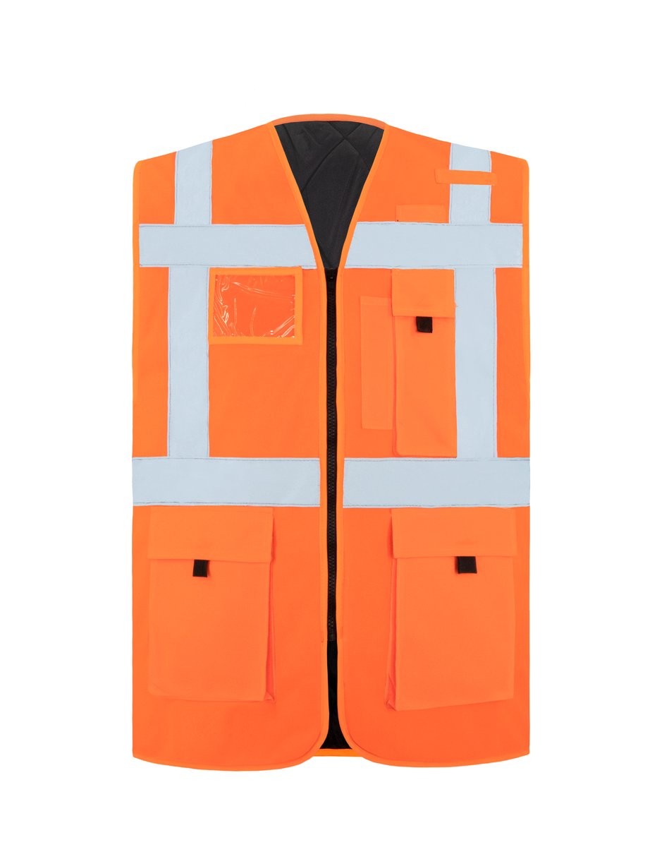Korntex Gilet ad Alta Visibilità Foderato Wismar CO² Neutrale, Red S, KX165 – immagine 3