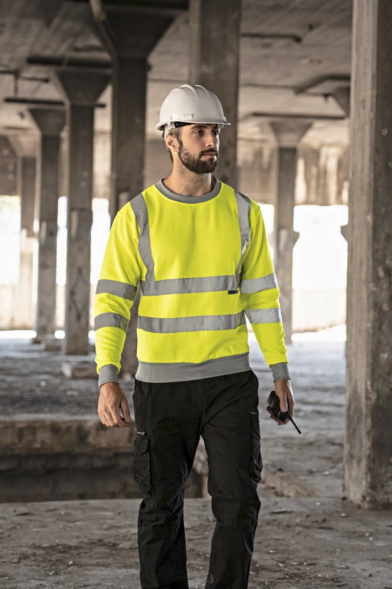 Korntex Hi-Vis Sweatshirt Limerick mit Reflexstreifen