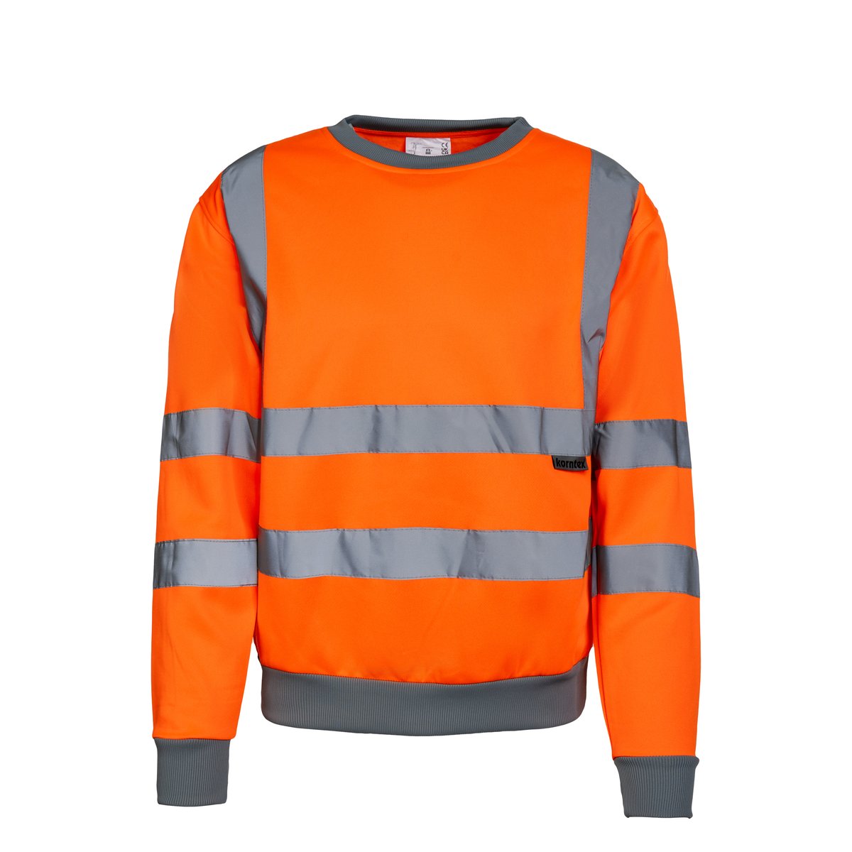 Korntex Hi-Vis Sweatshirt Limerick with Reflective Stripes, Black S, KX324 – image 3